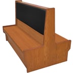 image of Oak Street SHEP-6042-DBL-WSUB 60"L Double Plain Back Booth, Upholstered Back, 42" Height