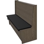 image of Oak Street SHEP-6042-SGL-VSWB 60"L Single Plain Back Booth, Wood Back, 42" Height