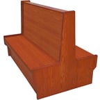 image of Oak Street SHEP-7242-DBL-WSWB 72"L Double Plain Back Booth, Fully Wooden, 42" Height