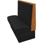image of Oak Street SIMP-4842-SGL 48"L Single Plain Back Booth, Upholstered Back, 42" Height