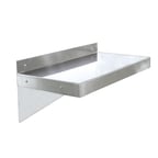 image of Omcan USA 22110 18 Gauge Stainless Steel Solid Wall Mounted Shelf - 48"W x 12-3/4"D