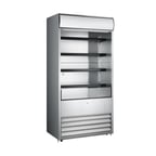 image of Omcan USA 43459 36" Vertical Open Air Merhandiser, Self-Contained, 4 Shelves, High Profile, 18.7 cu ft.