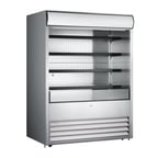 image of Omcan USA 43460 72" Vertical Open Air Merhandiser, Self-Contained, 4 Shelves, High Profile, 37 cu ft.
