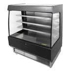 image of Omcan USA 44377 51" Vertical Open Air Merhandiser in Black, Self-Contained, 4 Shelves, 27.2 cu ft.