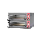 image of Omcan USA 45199 39" Countertop Double Deck Electric Pizza Oven