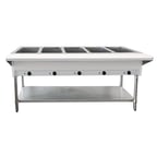 image of Omcan USA 46648 72" Electric Steam Table, (5) Open Wells