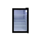 image of Omcan USA 48276 19" Countertop Glass Door Refrigerator in Black, 2.4 cu. ft.