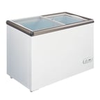 image of Omcan USA 49295 66" Ice Cream Display Glass Chest Freezer, 16.5 cu. ft.
