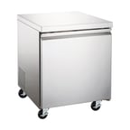 image of Omcan USA 50054 27" 1-Section Undercounter Refrigerator w/ 1 Solid Door, 6.3 cu ft