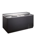 image of Omcan USA 50074 49" Black Glass & Plate Chiller, 14.12 cu. ft.