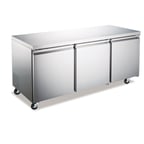 image of Omcan USA 50091 72" 3-Section Undercounter Refrigerator w/ 3 Doors, 15.5 cu. ft.