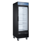 image of Omcan USA 51029 27" 1 Glass Door Freezer Merchandiser in Black, 12.3 cu. ft.