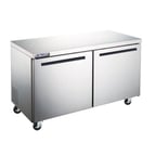 image of Omcan USA 59056 47" 2-Section Undercounter Refrigerator w/ 2 Doors, 12 cu ft