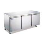 image of Omcan USA 59091 72" 3-Section Undercounter Refrigerator w/ 3 Doors, 15.5 cu ft