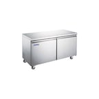 image of Omcan USA 59092 60" 2-Section Undercounter Freezer w/ 2 Doors, 15 cu.ft.