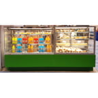 image of Oscartek ITALIA 2 SSRL1000 39" Self Serve Open Air Merchandiser, Self-Contained, 1 Shelf, Open Flat, w/ Rear Doors, LED Lighting