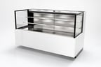 image of Oscartek MURO H12-1 1000 39" Self Serve Air Screen Refrigeration Merchandiser, Stainless Steel, Self-Contained, 1 Shelf, LED Lighting, Night Curtain