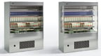 image of Oscartek MURO H78 1000 40" Self Serve Air Screen Wall Refrigeration Merchandiser, Stainless Steel, Self-Contained, 4 Shelves, w/ LED Lighting