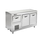 image of Oscartek REFRIGERATED COUNTERS RC2000TA 78" Worktop Refrigerator w/ 3 Doors