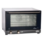 image of Cadco OV-013 Single-Deck Electric Convection Oven w/ Manual Controls, Half-Size, 3 Shelves