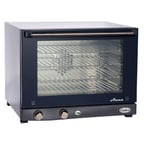 image of Cadco OV-023 Single-Deck Electric Convection Oven w/ Manual Controls, Half Size, 4 Shelves