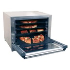 image of Cadco OV-023P Single-Deck Electric Convection Oven w/ Manual Controls, Half Size, 4 Shelves