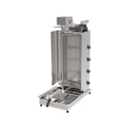 image of Inoksan PDG104MN 45" Gas Gyro Machine with Wire Mesh, 160 lbs, 4 Double Burner