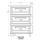 image of Peerless CE43BESC 56" Electric Bake & Roast Oven, Triple Deck