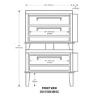 image of Peerless CE51/61BESC 56" Electric Bake & Roast Oven, Triple Deck