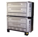 image of Peerless CE62BESC 56" Electric Deck Type Bake & Roast Oven w/ Four Deck, Double-Stacked, 42"W x 32"D Interior,  220v