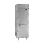image of Beverage Air PF1HC-1AHS 26" One Section Reach-In Freezer w/ 2 Half Solid Doors, Aluminum Interior, 21 cu. ft.