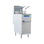 image of Pitco 40D 15" Full Pot Floor Model Gas Fryer w/ 40-45 lb Capacity, Millivolt Controls, 107.000 BTU