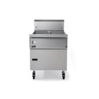 image of Pitco FBG24 Full Pot Floor Model Gas Fryer w/ 87-lb Capacity, Flat Bottom, Solid State Controls