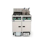 image of Pitco SSHLV14C/184/FD Multiple Battery Gas Fryer w/ (1) 32-lb & (1) 42-lb Frypots, Filter Drawer System