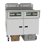 image of Pitco SSHLV184R-C/FD 19" Full Pot Floor Model Gas Fryer w/ 42-lb Capacity, Built-In Filter System