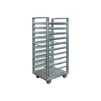 image of Piper Products 620-U 20 Pan Sheet Pan / Steam Table Universal Angle Rack w/ 3" Bottom Load Slides