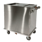image of Piper Products ICE-2 Stainless Steel Mobile Ice Bin, 175 lb, Silver