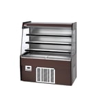 image of Piper Products R-GNG-LPRO-3 36" Vertical Open Air Merchandiser in Black, Self-Contained, 3 Shelves, Low Profile, Glass End Panels, w/ LED Lighting