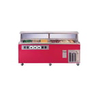 image of Piper Products R1H-5CI 96" Reflections Serving Counter, (1) Hot well (5) Pan Ice-Cooled Cold Pan