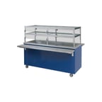 image of Piper Products R6-CI 96" Reflections Serving Counter, Ice-Cooled Cold Food, (6) Pan