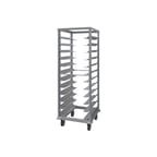 image of Piper Products RIU69-12, 12 Pan Full Height Aluminum Mobile Universal Guide Roll-In Racks w/ 4-7/8" Bottom Load Slides