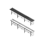 image of Piper Products SSC-16 Stainless Steel Nylon-Rollers Tray Make-Up Conveyor - 16'L
