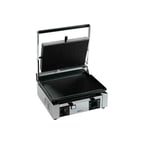 image of Univex PPRESS1.5R Single Cast Iron Panini Press Grill w/ 14" x 10" Grooved Plates, 120V
