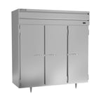 image of Beverage Air PR3HC-1AS 77.75" Three Section Reach-In Refrigerator w/ 3 Solid Full Doors, Top Mounted, Aluminum Interior, 68 cu. ft.