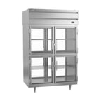 image of Beverage Air PRD2HC-1BHG 52" Two Section Pass-Thru Refrigerator w/ 8 Glass Half-Doors, Top Mounted, 48.3 cu. ft.  