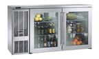 image of Perlick BBS60 Refrigerated Back Bar Cabinet w/ 16 Cu Ft Capacity, 2 Solid Doors, Digital, 120V