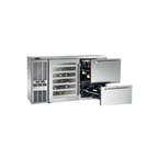 image of Perlick DZS60 Refrigerated Back Bar Cabinet w/ 15 Cu Ft, 2 Solid Doors, Digital Thermostat