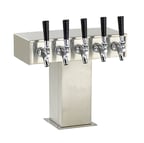image of Perlick EA2110-5BPC Draft Beer Dispensing Tower, 5 Faucets