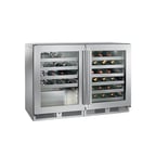 image of Perlick HC48WW4 48" Glass Door Wine Refrigerator, Dual Temperature, 11.1 cu. ft.