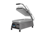 image of Proluxe CS157 Single Sandwich Panini Press Grill w/ Timer, 7" x 15" Aluminum Smooth Plates, 120V